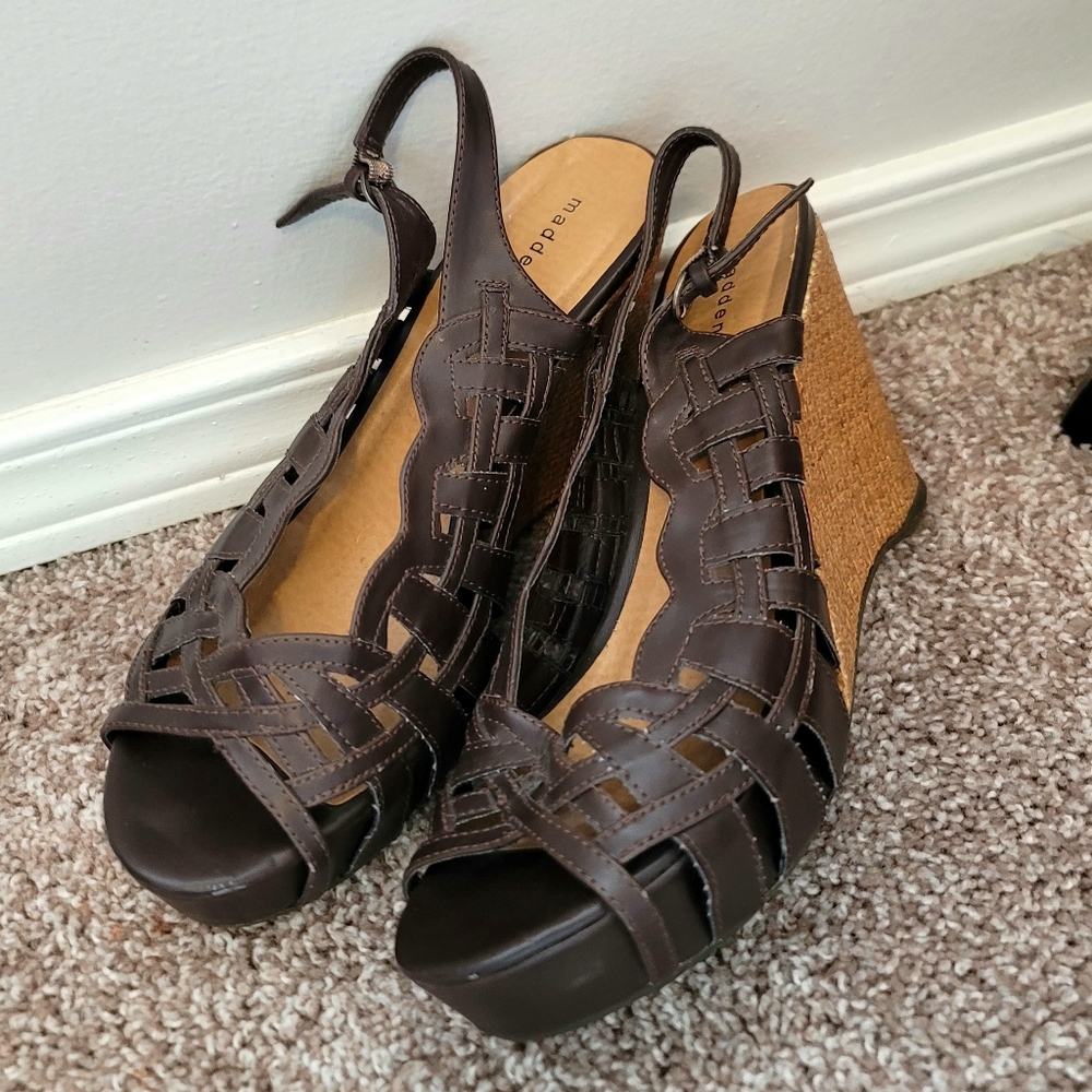 Madden Girl Women's Size 8.5 Teza Woven Wedge Sandals